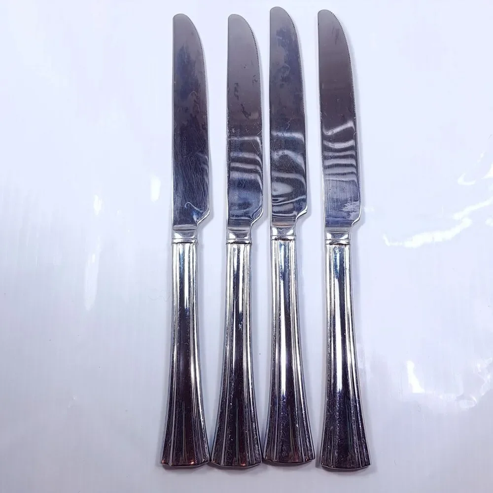 Reed & Barton Brookshire Solid butter knife SET 4 silverware stainless steel